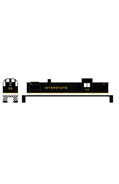 Interstate Railroad Diesel Locomotive Gold Southern Scheme