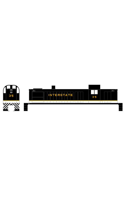 Interstate Railroad Diesel Locomotive Gold Southern Scheme