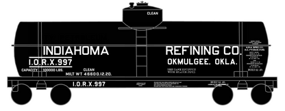 Indiahoma Refining Co Tank Car White Okmulgee, Oklahoma