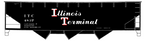 Illinois Terminal Offset Triple Hopper White and Red