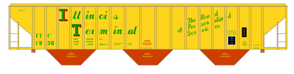 Illinois Terminal PS2-CD Covered Hopper Red and Green