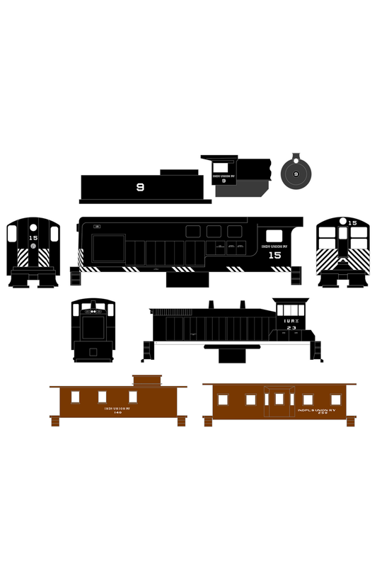 Indianapolis Union Railway Locomotives and Cabooses White