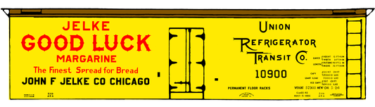Jelke Good Luck Margarine Billboard Ice Reefer Black and Red
