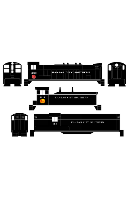 Kansas City Southern Hood Diesel Or Switcher White Black Scheme