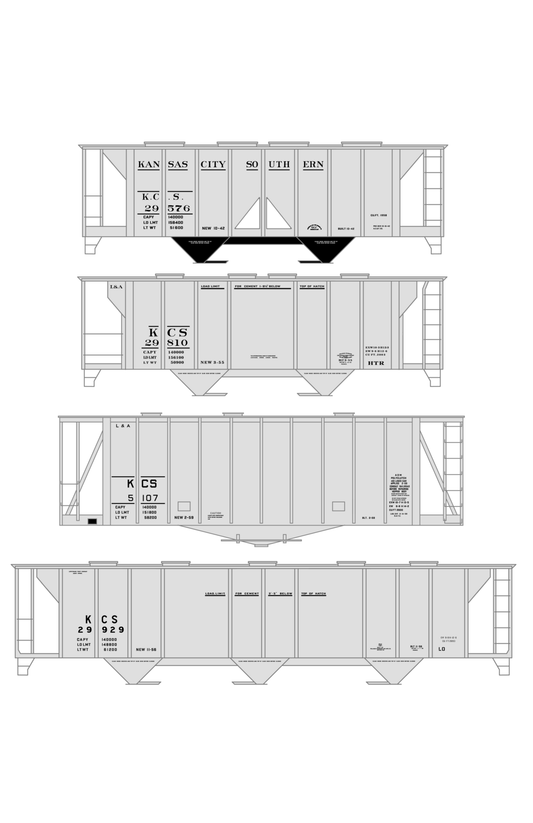 Kansas City Southern 70 Ton Covered Hopper Black