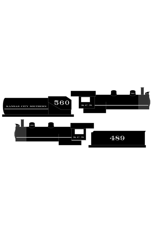 Kansas City Southern Steam Locomotive White