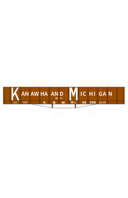 Kanawha and Michigan Coal Gondola White