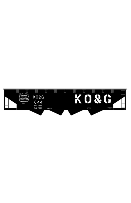 Kansas Oklahoma and Gulf Quad Hopper White KO&G