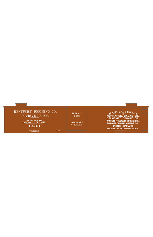 Kentucky Refining Co Combination Tank & Boxcar White Louisville