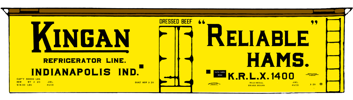 Kingan Ham Billboard Ice Reefer Black Indianapolis