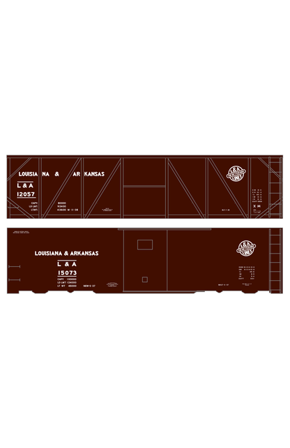 Louisiana and Arkansas 40 Ft Boxcar White