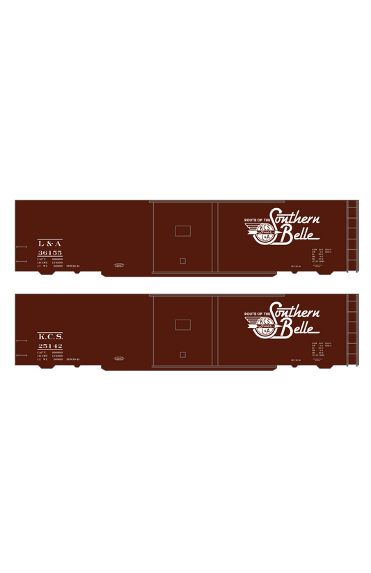 Kansas City Southern / Louisiana and Arkansas 50 Ft Boxcar White Southern Belle