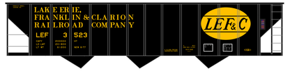 Lake Erie, Franklin & Clarion 100 Ton Hopper Car Yellow LEFC - Decal