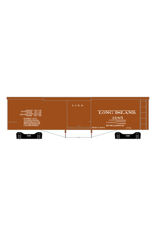 Long Island Railroad 37 Ft Wood Boxcar White