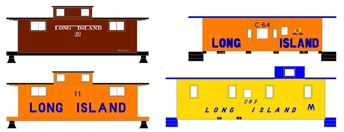 Long Island Railroad Caboose Blue and White