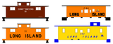 Long Island Railroad Caboose Black Blue White Large Black Lettering