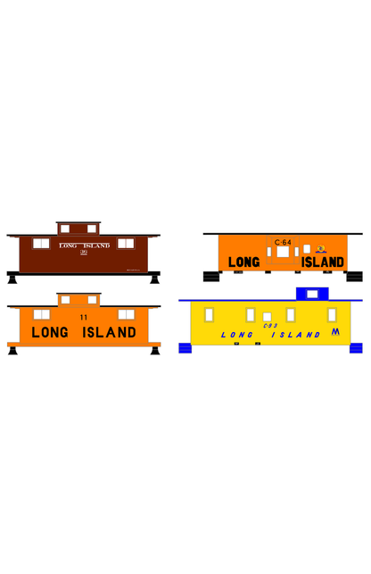 Long Island Railroad Caboose Black Blue White Large Black Lettering