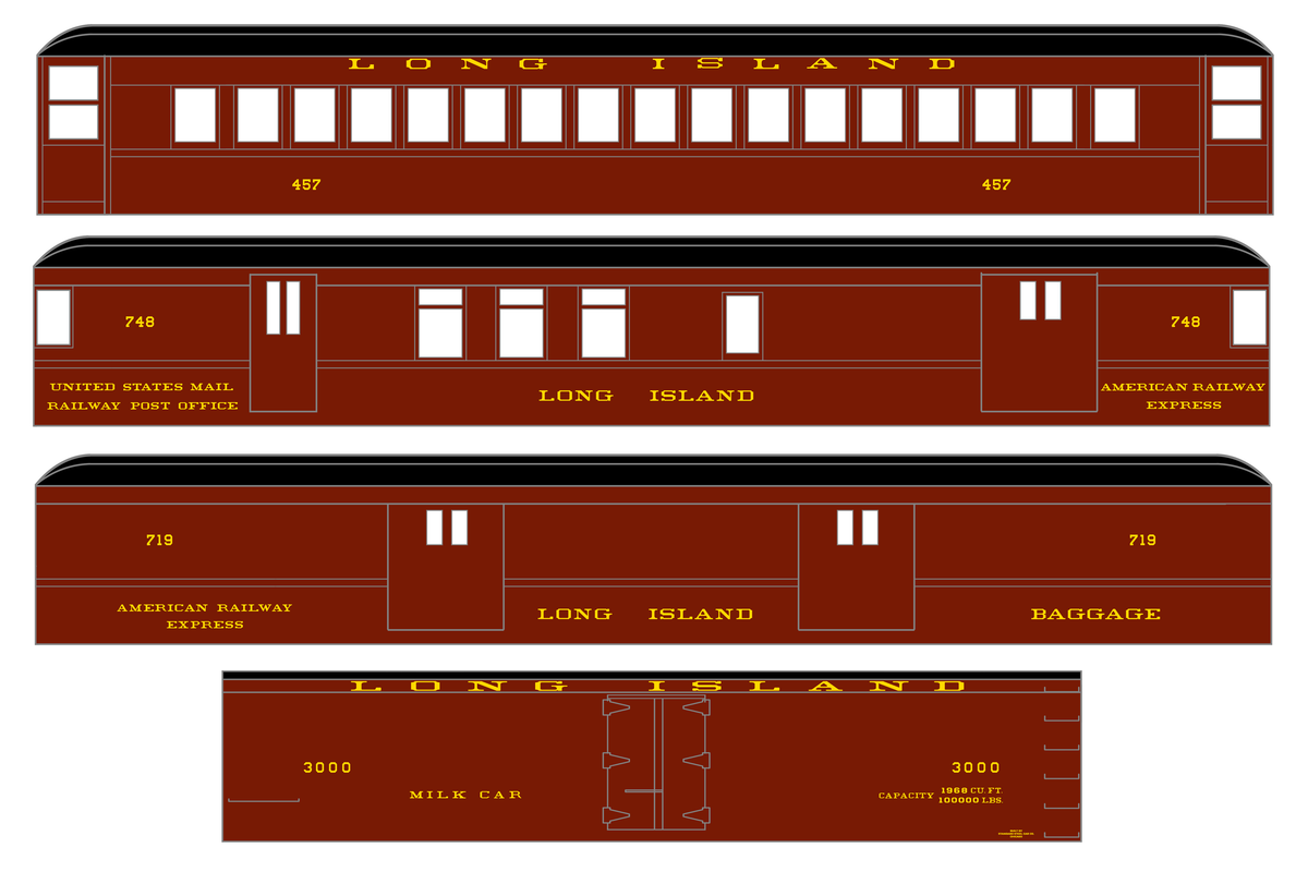 Long Island Railroad Head End, Reefer and Passenger Car Gold