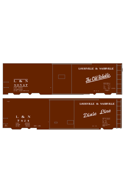 Louisville and Nashville 40 Ft Boxcar White