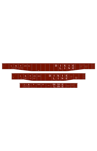 Louisville and Nashville Gondola White Roman Dixie Line
