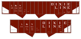 Louisville and Nashville Hopper Car White Roman Dixie Line - Decal
