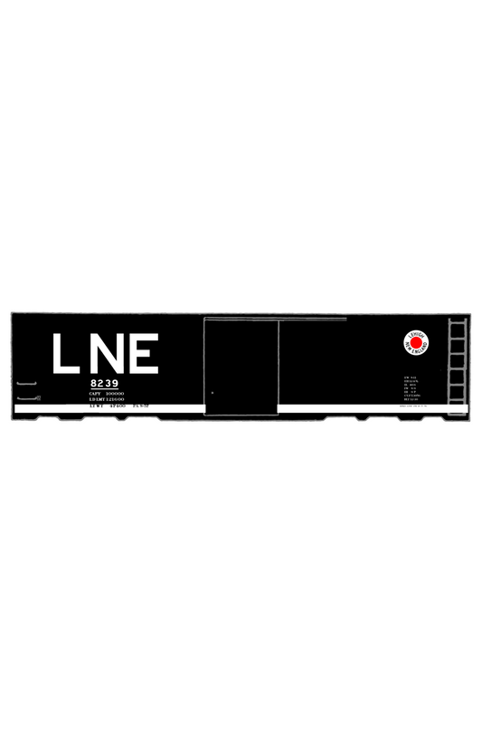 Lehigh and New England 40 Ft Boxcar White Big LNE