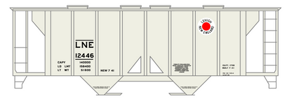 Lehigh and New England 70 Ton Cement Covered Hopper Black Small LNE
