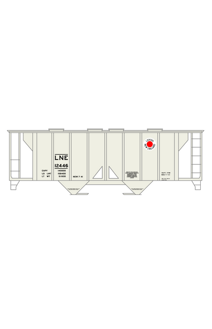 Lehigh and New England 70 Ton Cement Covered Hopper Black Small LNE