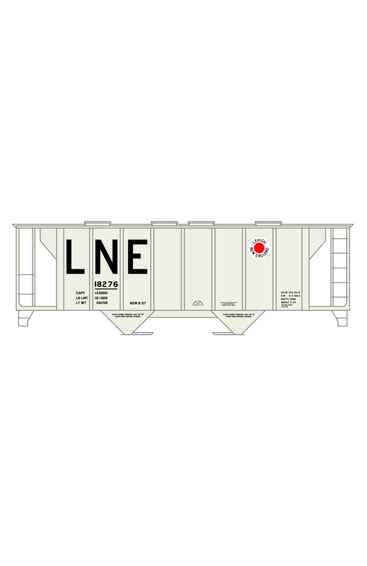 Lehigh and New England 70 Ton Cement Covered Hopper Black Big LNE