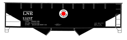 Lehigh and New England Offset Twin Hopper White Small LNE