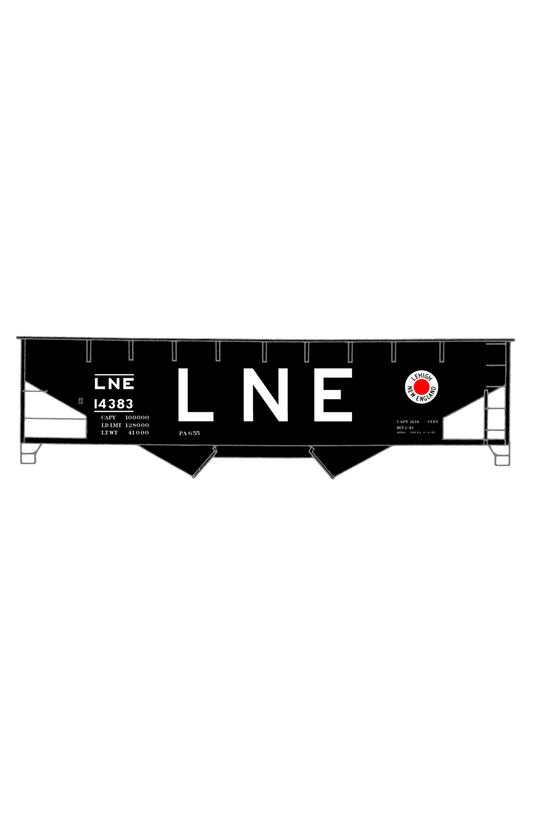 Lehigh and New England Offset Twin Hopper White Big LNE