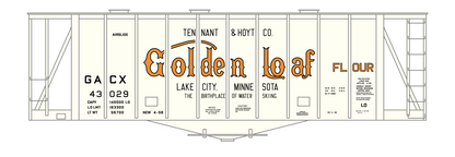 Tennant and Hoyt Golden Loaf Flour Airslide Covered Hopper Gold and Black
