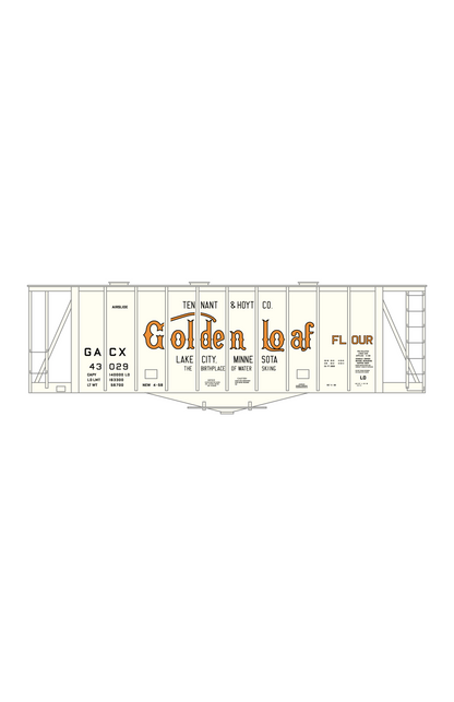 Tennant and Hoyt Golden Loaf Flour Airslide Covered Hopper Gold and Black