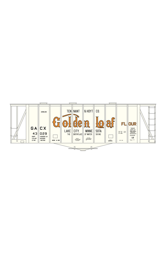 Tennant and Hoyt Golden Loaf Flour Airslide Covered Hopper Gold and Black