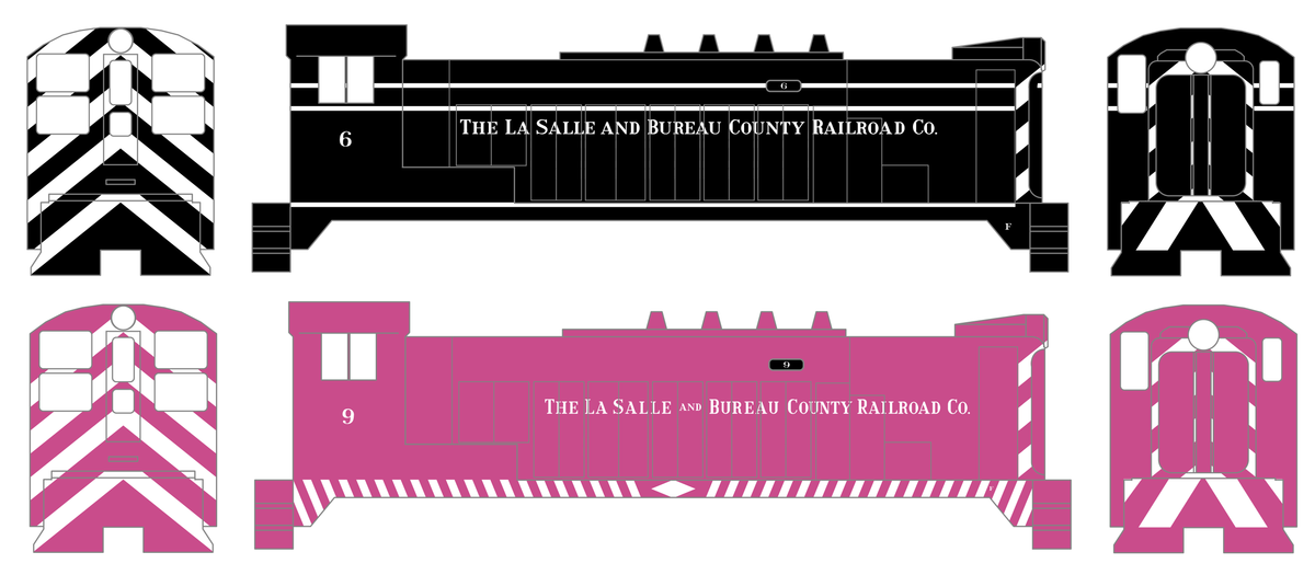 LaSalle and Bureau County Diesel Switcher Locomotive White