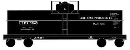 Lone Star Producing Co Tank Car White Dallas Texas