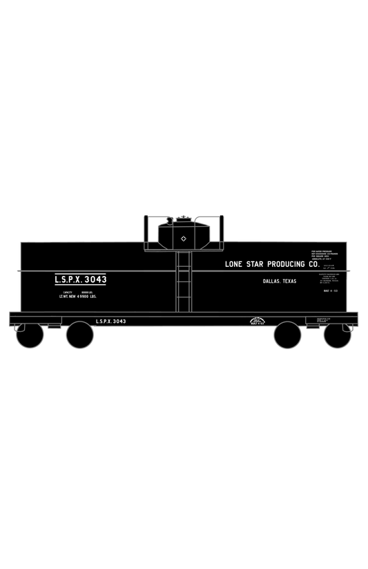 Lone Star Producing Co Tank Car White Dallas Texas