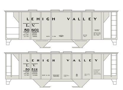 Lehigh Valley Two Bay Covered Hopper Black