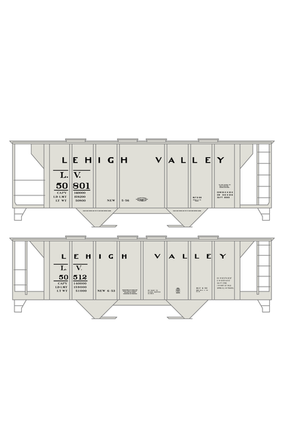 Lehigh Valley Two Bay Covered Hopper Black