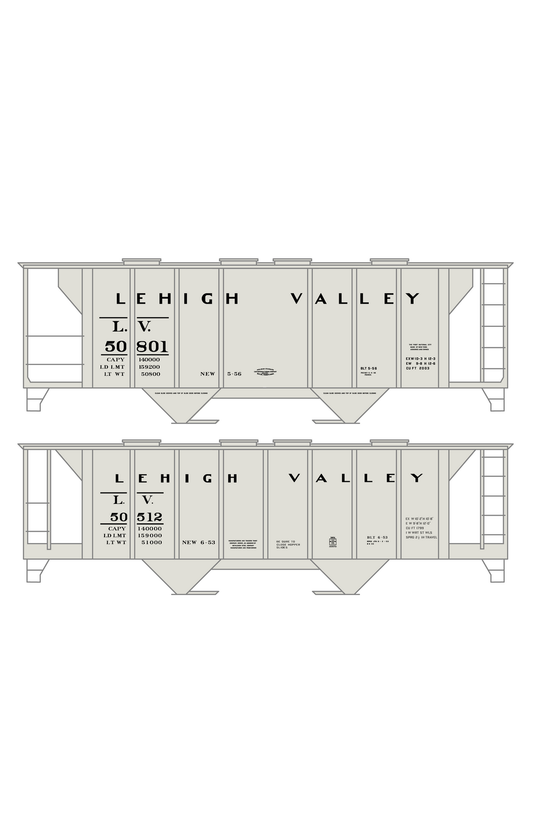 Lehigh Valley Two Bay Covered Hopper Black