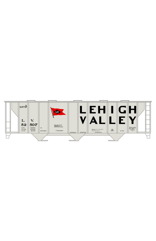 Lehigh Valley Three Bay Covered Hopper Black
