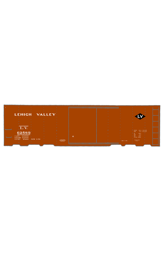 Lehigh Valley 40 Ft Boxcar White