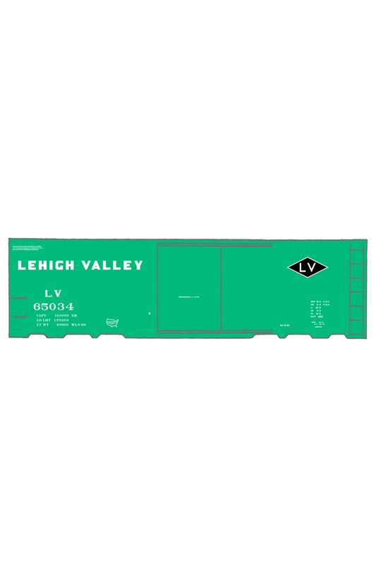 Lehigh Valley 40 Ft Boxcar White Block Letter