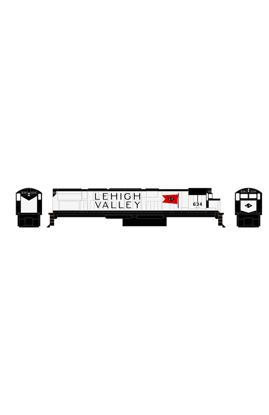 Lehigh Valley ALCO C628 Diesel Locomotive Black Snow Bird Scheme