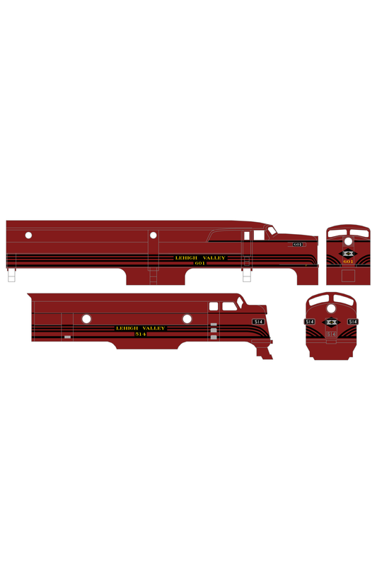 Lehigh Valley EMD ALCO Cab Diesel  Three Black Stripes