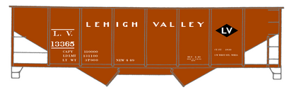 Lehigh Valley Twin Hopper Car White