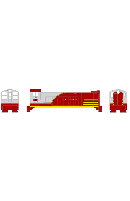 Lehigh Valley Diesel Switcher  Prewar Gray and Red Scheme