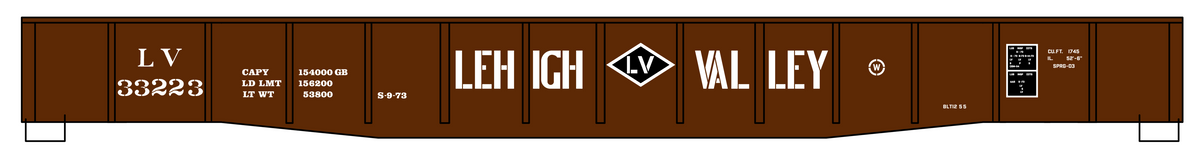 Lehigh Valley Gondola White Tall Lettering
