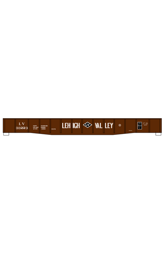 Lehigh Valley Gondola White Tall Lettering