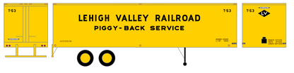 Lehigh Valley Piggyback Semi Trailer Black